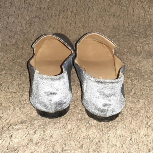BANANA REPUBLIC-Demi Smoking Loafer-Gray Velvet-Slip On Flat-Sz 7-Excellent - Picture 5 of 7